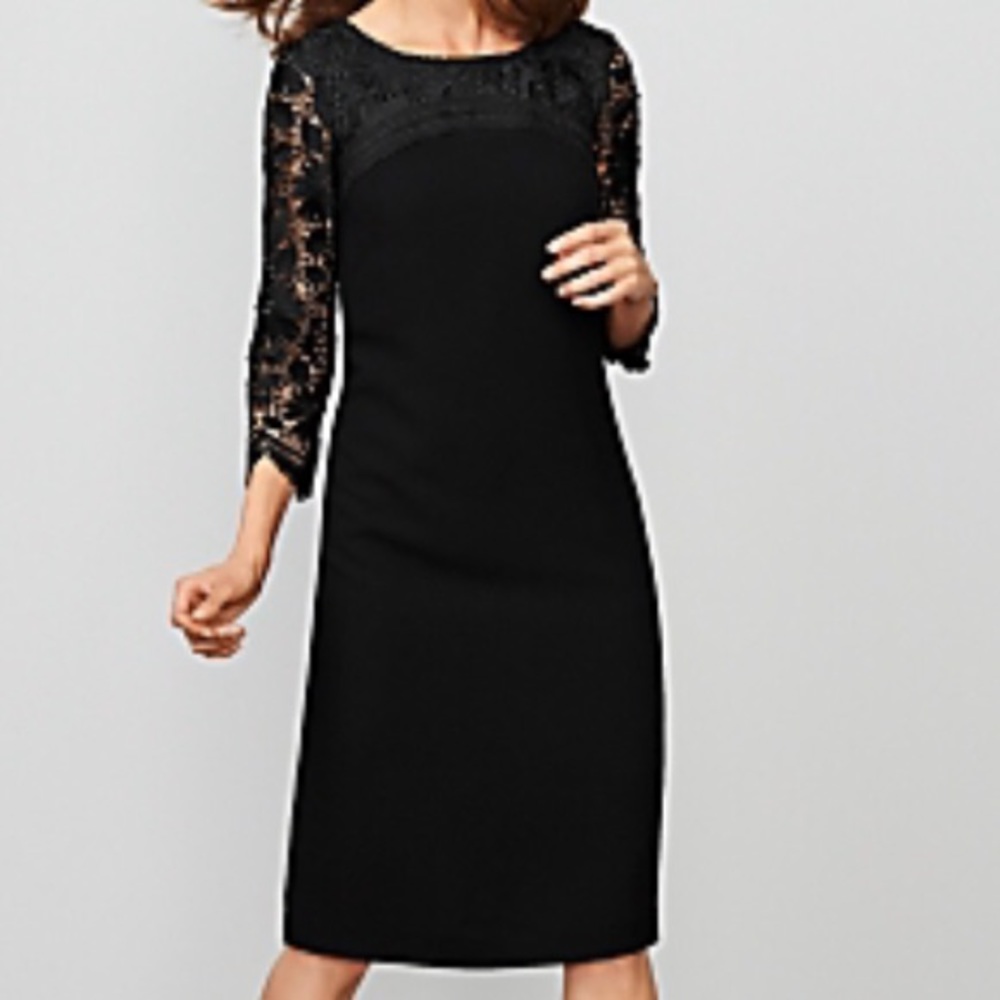 RSVP by Talbots black dress with Lace on top